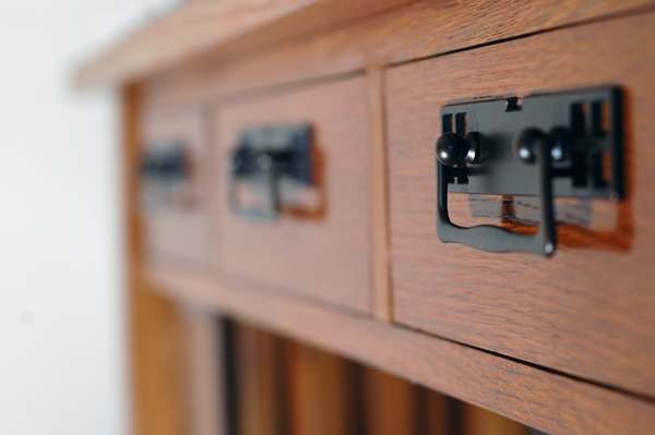 hall table drawer detail