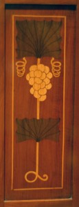 Inlay detail of an Ellis-designed music case produced by Stickley.